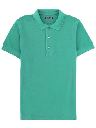 Tom Ford Green Shirt Collar Polo