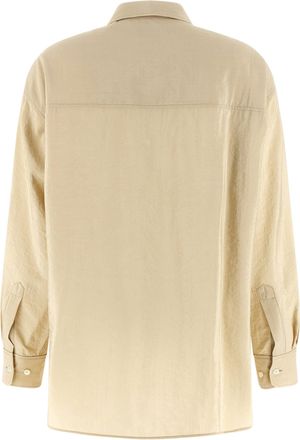 Christophe Lemaire Womens Beige Silk Blouse