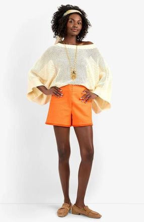 Trina Turk Horizon Cotton Pullover in Bonita Beige at Nordstrom, Size X-Large