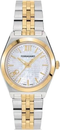 Ferragamo Vega New Quartz White Mother of Pearl Dial Ladies Watch SFKJ01024