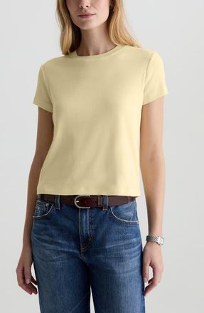 AG - Adriano Goldschmied Sadie Crop T-Shirt in Sunlight Yellow at Nordstrom, Size X-Small