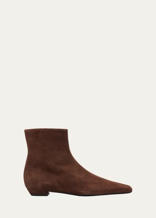 Proenza Schouler Trap Suede Zip Booties
