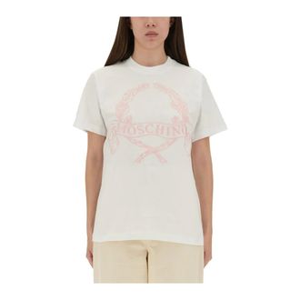 Moschino Camiseta de Algod&oacute;n Couture - Tops - Mujer - Blanco - M