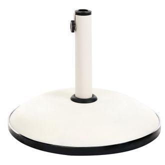 Beliani Base Para Sombrilla Moderna De Jard&iacute;n Exterior Redonda Adaptadores Para Postes De Hormig&oacute;n Blanco Canzo