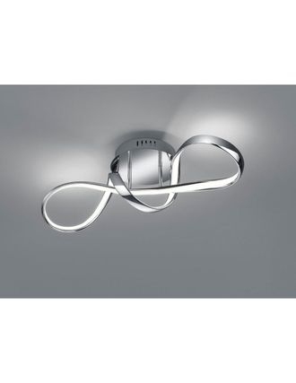 Reality Reality Leuchten - Plaf&oacute;n Perugia Dise&ntilde;o Arco Cromo Led Dimmer 4000k Trio Iluminaci&oacute;n