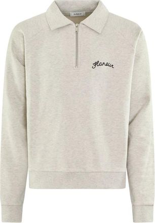 Flaneur Flâneur, Hoodies & sweatvesten, Heren, Grijs, XL, Signature Half Zip Sweater in Grijs