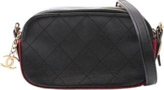 Chanel Pre-owned Vintage Cross Body Bag - Dames - Vintage Schoudertas - Zwart - ONE Size - Leer - Vintage