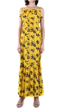 Michael Kors Maxi Jurk - Dames - Maxi kleedjes - Geel - XS - Polyester - Kleedjes