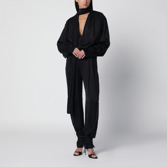 Andamane Mathilda black cupro satin blouse