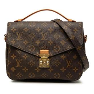 Louis Vuitton Pre-owned Pochette Metis - Dames - Pre-owned - Bruin - Maat: ONE Size Zijde