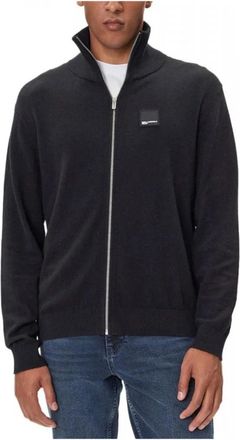 Karl Lagerfeld Jeans - Truien > Cardigans - Heren - Vesten met rits - Zwart - XL - Hoodies & sweatvesten