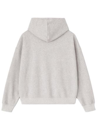 Ganni Logo-Embroidered Organic Cotton Sweatshirt - Gray