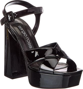 Sergio Rossi Alicia 90 Patent Platform Sandal