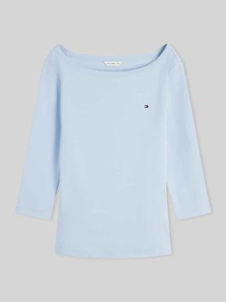 Tommy Hilfiger Regular Fit 3/4-Shirt aus reiner Baumwolle in Hellblau, Gr&ouml;&szlig;e XL
