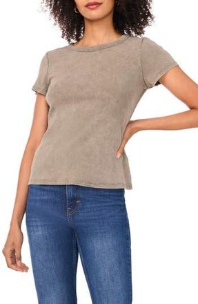 Halogen Ribbed Washed T-Shirt in Grapeleaf at Nordstrom Rack, Size X-Small