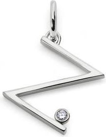 Monica Vinader Lab Grown Diamond Initial Pendant in Sterling Silver Z at Nordstrom