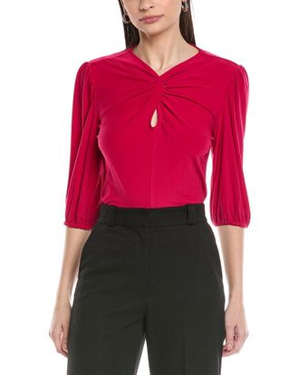CeCe by Cynthia Steffe Cece Twist Keyhole 3/4-Sleeve Knit Top