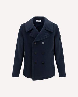 Stone Island Double-breasted wool and cashmere Jacket Male L