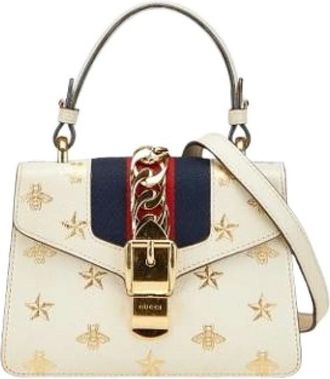 Gucci Pre-owned Handbags, female, Beige, Size: ONE SIZE Pre-owned Leather Handbag
