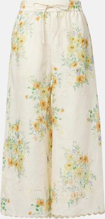 Alemais Alémais Pantaloni Juliette in lino a gamba larga