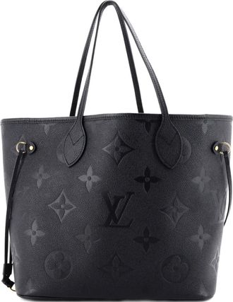 Louis Vuitton Borsa tote Neverfull NM in pelle Empreinte MM Monogram Giant - Nero