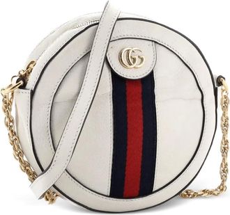 Gucci Ophidia Round Shoulder Bag Leather Mini crossbody bag - Beige