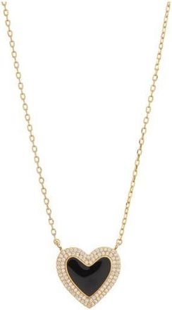 Sterling Forever 14K Gold Plated CZ Antonia Heart Pendant Necklace at Nordstrom Rack