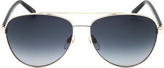 Marc Jacobs Womens Dark Grey Gradient Gold Frame Sunglasses Metal - One Size