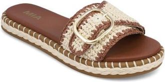 Mia Sabriel Slide Sandal in Bone/Cognac at Nordstrom, Size 7.5