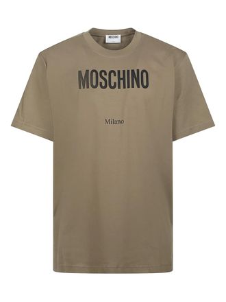 Moschino logo-print T-shirt - men - Cotton - S - Green