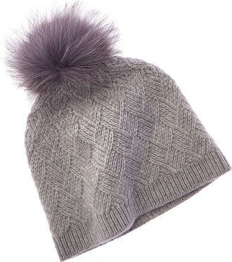 Amicale Cashmere Basketweave Cashmere Hat