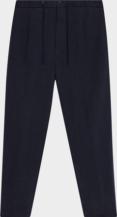 Giorgio Armani Men & apos;s Single-Pleat Linen Canvas Trousers