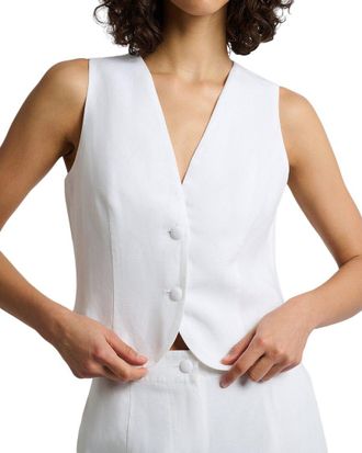 Onia Air Linen-Blend Relaxed Vest