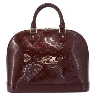 Louis Vuitton Alma Patent Leather Red Patent_Leather Handbag (Pre-Owned)