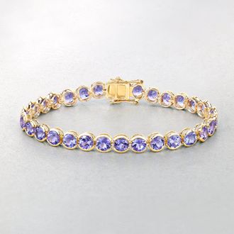 Diana M. Jewels Tanzanite ( AA+ ) Round 5mm - 30Pcs ( Box Lock With Double Safety )