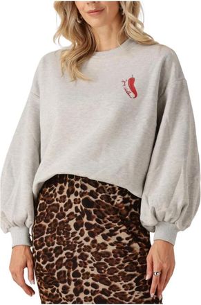 Ydence Sweater Just Chillin - Dames - Sweatshirts - Grijs - XL - Katoen - Hoodies & sweatvesten