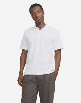 Jack & Jones Mens Jack & Jones Mens Austin Short Sleeve Polo Shirt - White - Size: Regular/36