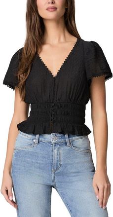 Paige Rive V-Neck Top in Black at Nordstrom, Size Xx-Small