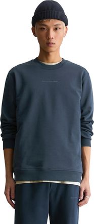 Marc O'Polo Denim Sweatshirt MARC OPOLO DENIM, Herren, Gr. XXL, navy teal, angeraute Sweatware, Obermaterial: 100% Baumwolle, regular fit normal, Rundhals, Rippb&uuml;ndchen