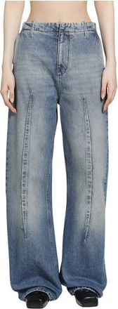 Maison Margiela Barrel-Leg Jeans - Dames - Loose Fit Jeans - Blauw - 2XS - Katoen - Jeans