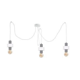 Netlighting Unica Cluster Pendant Ceiling Light White Silver 3x E27