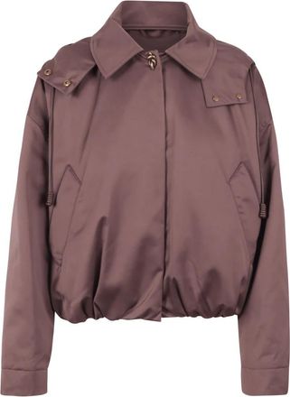 Moncler Chevreuil Korte Duchesse Donsjas - Dames - Winterjassen - Bruin - S - Leer - Jassen