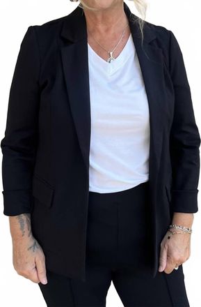 Skies Are Blue Clothing Power Move Blazer In Black