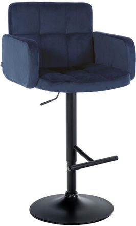 Clp Clp - Taburete De Bar Los Angeles En Terciopelo Azul Negro