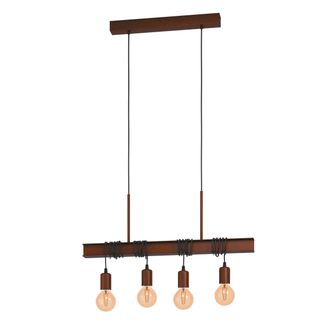 Eglo Eglo 4 Set Pendant E27 Antique Brown Townshend 4