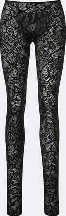 Gucci Embellished silk-blend lace leggings