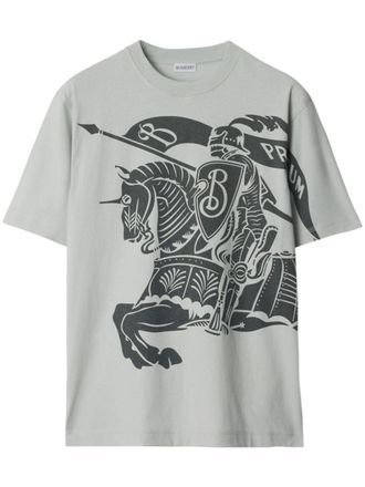 Burberry Equestrian Knight-motif T-shirt - men - Cotton - S - Grey