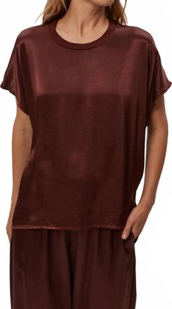 Michael Stars Flow Tee In Merlot