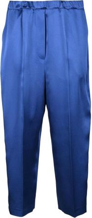 Liviana Conti Dames, Broeken, Blauw, Maat: XS Viscose