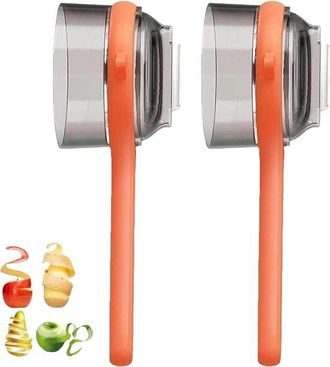 OEM Pelador Completamente Nuevo 2026 Pelador Nuevo Pelador Multiusos Acero Inoxidable Cara, Facilita Agiliza Preparaci&oacute;n Comidas, Naranja, 2 Piezas